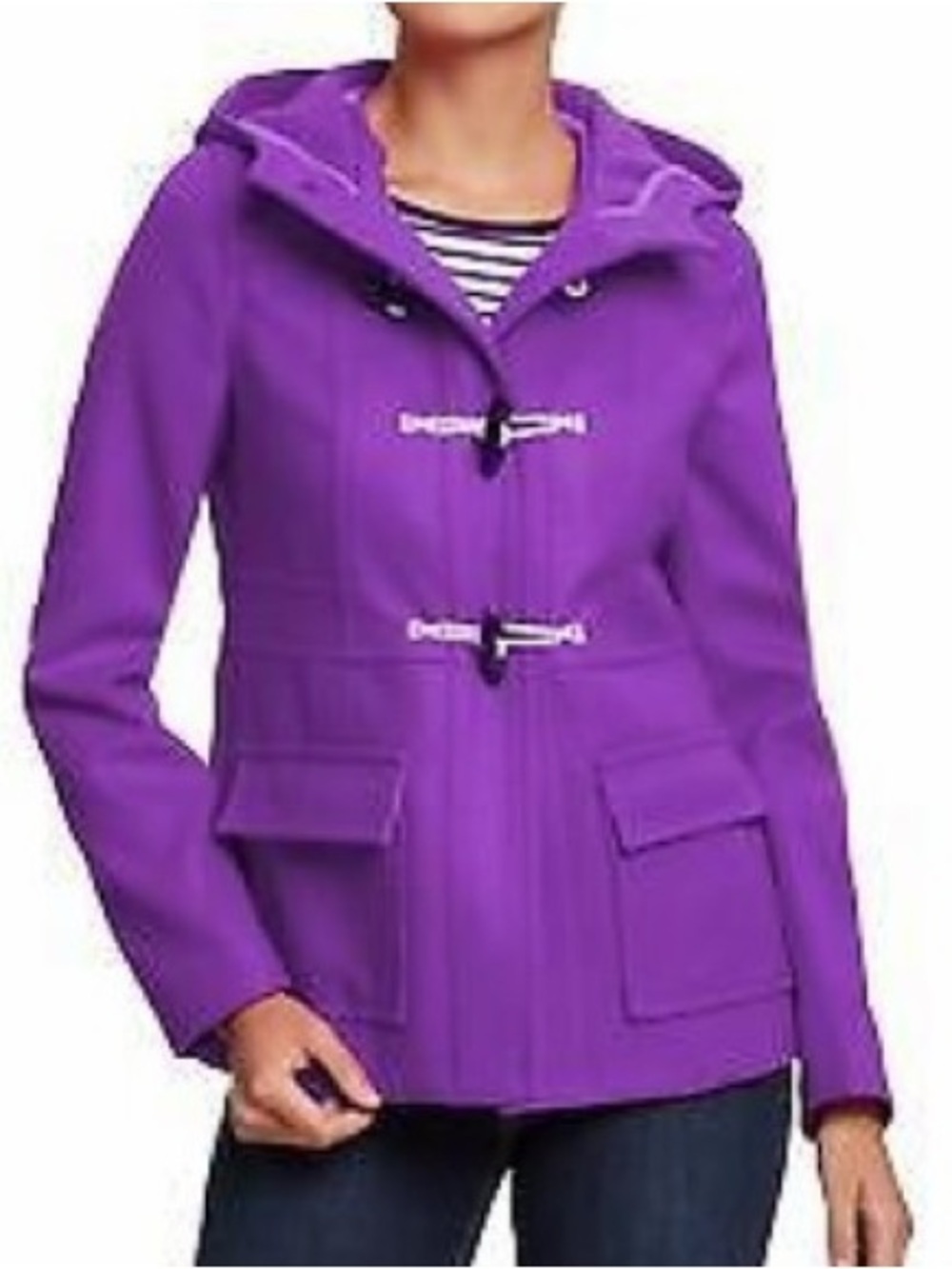 Old Navy Opp Toggle Hood Coat Plum Purple Toggle Jacket Hooded Women’s Medium